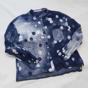 CanakoInoue_あたたかい雪 _ band collar shirt - 井上加奈子